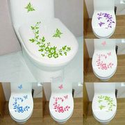 New Butterfly Flower vine bathroom wall stickers home decoration wall 